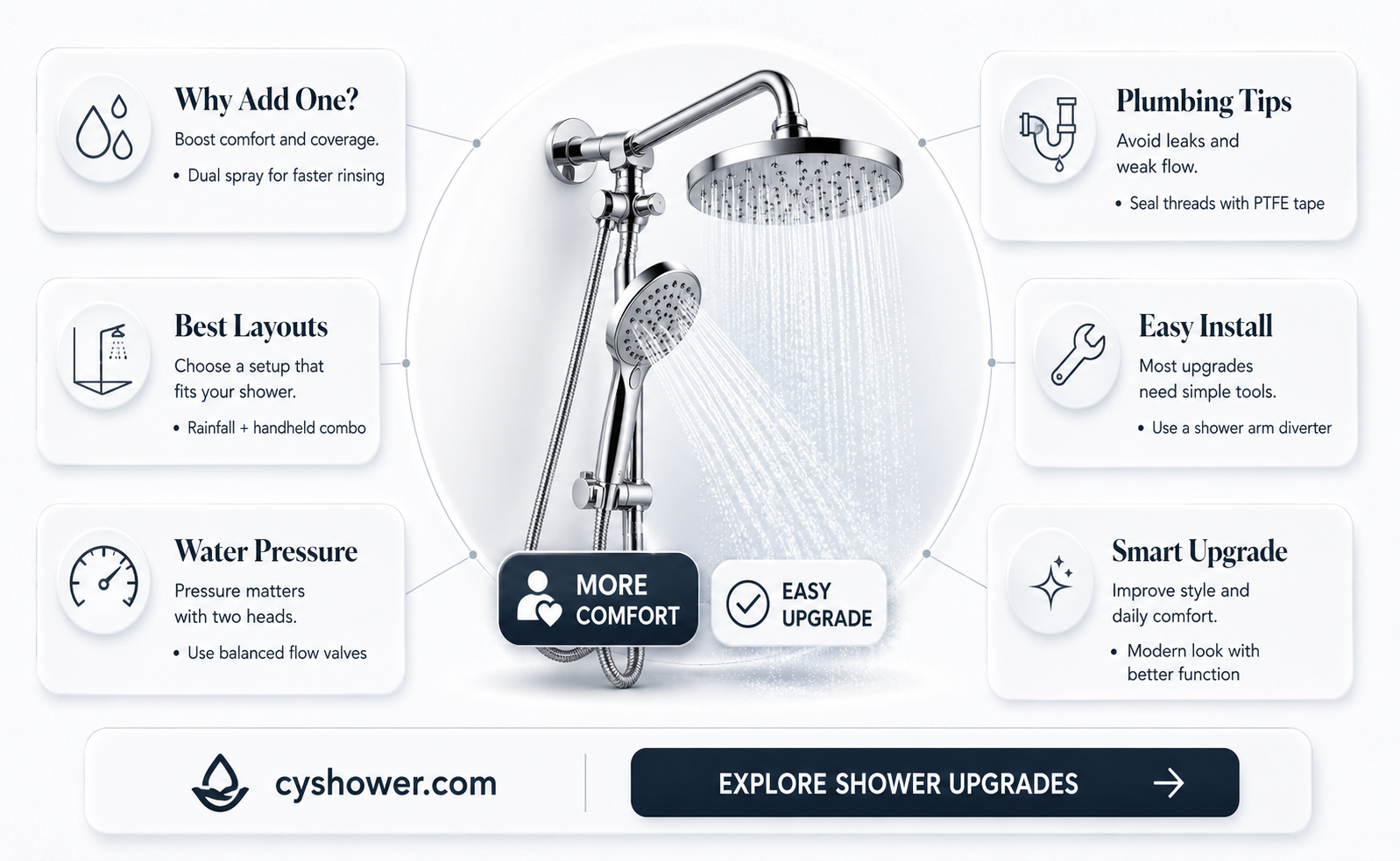 can i add a second shower head