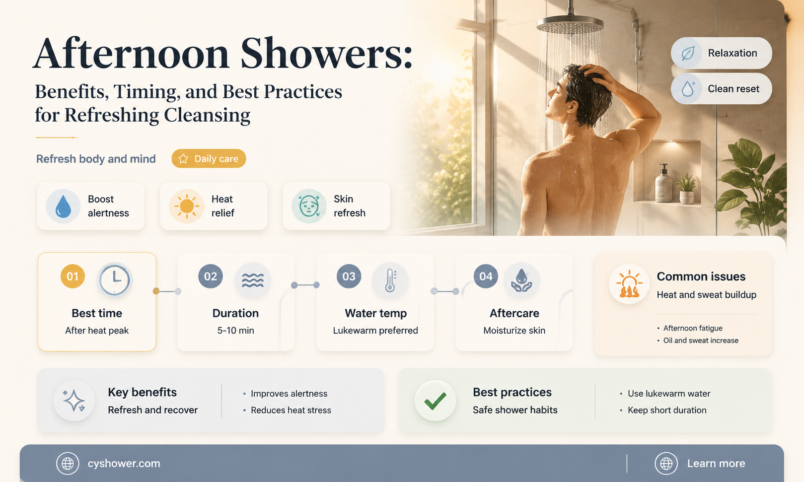 can i shower in the afternoon