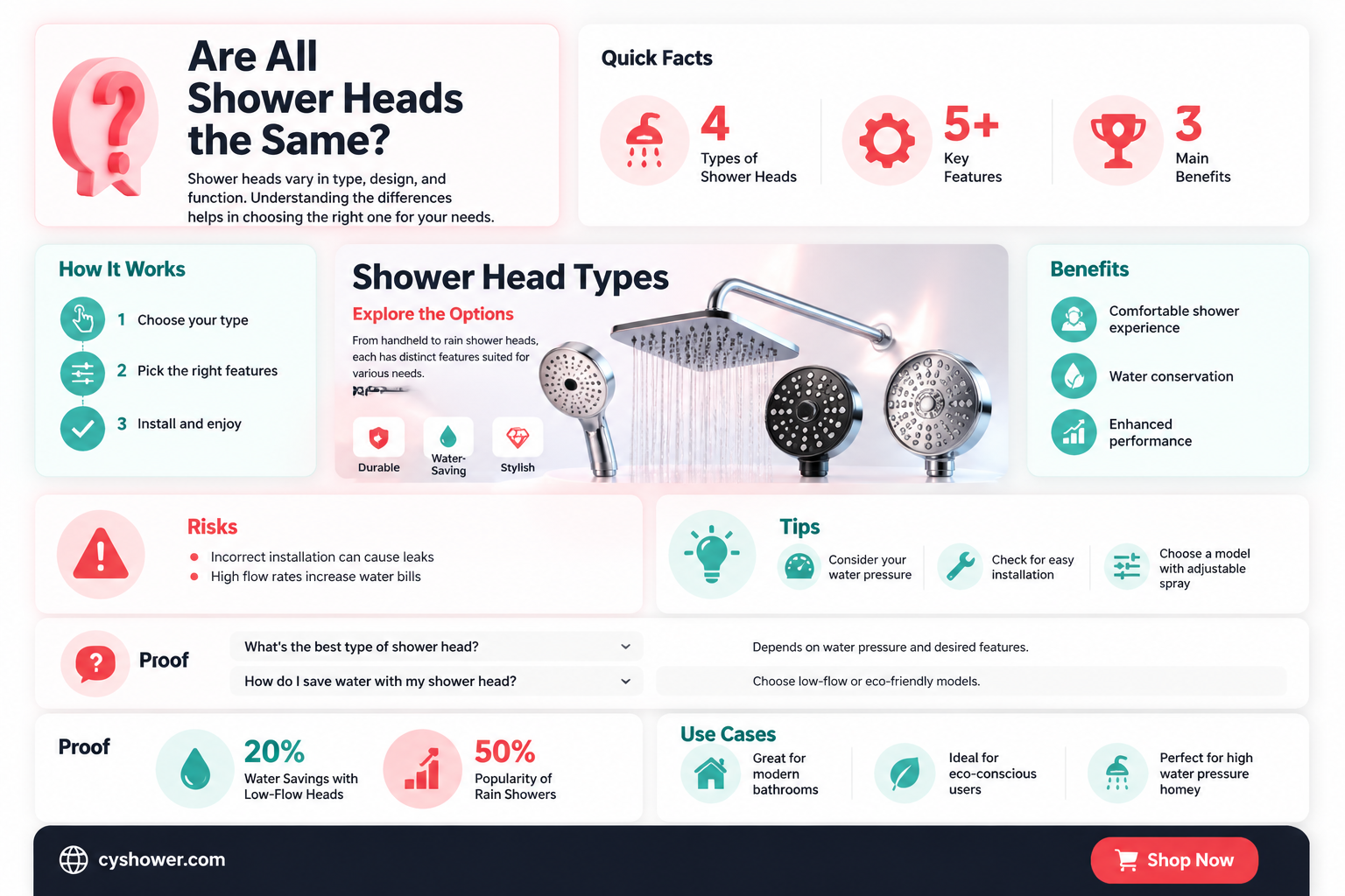 are all shower heads the same