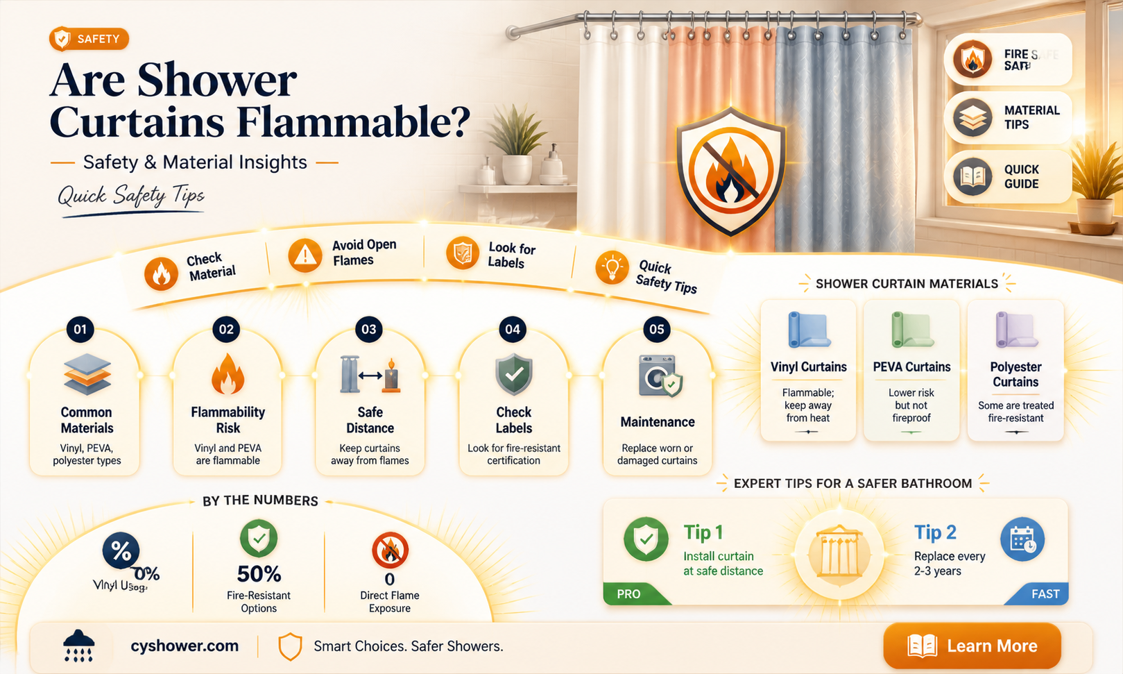 are shower curtains flammable
