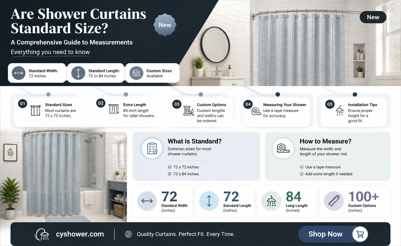 are shower curtains a standard size