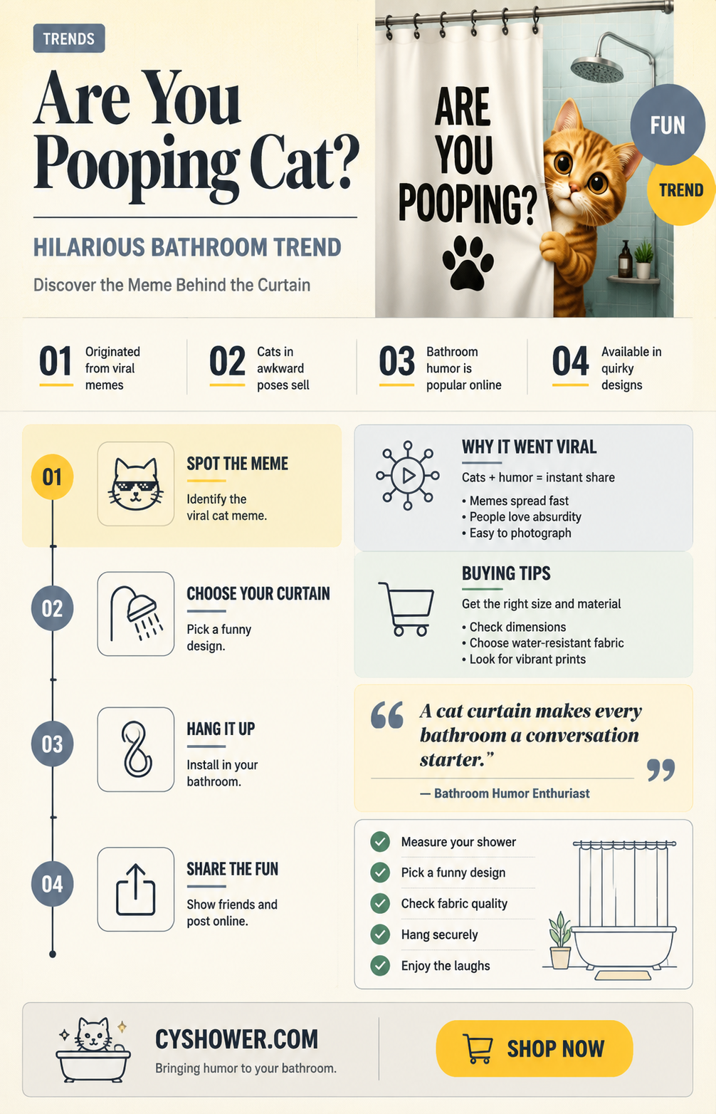 are you pooping cat shower curtain