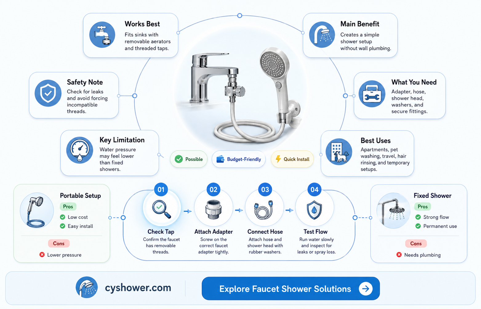 can i attach shower head to tap