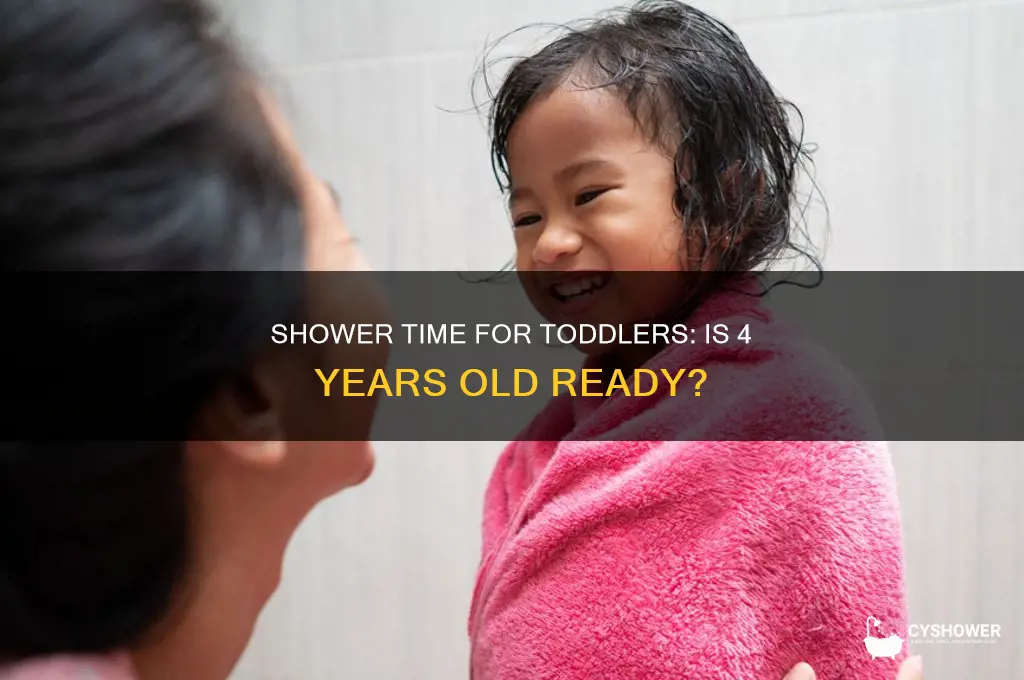 can a 4 year old take a shower
