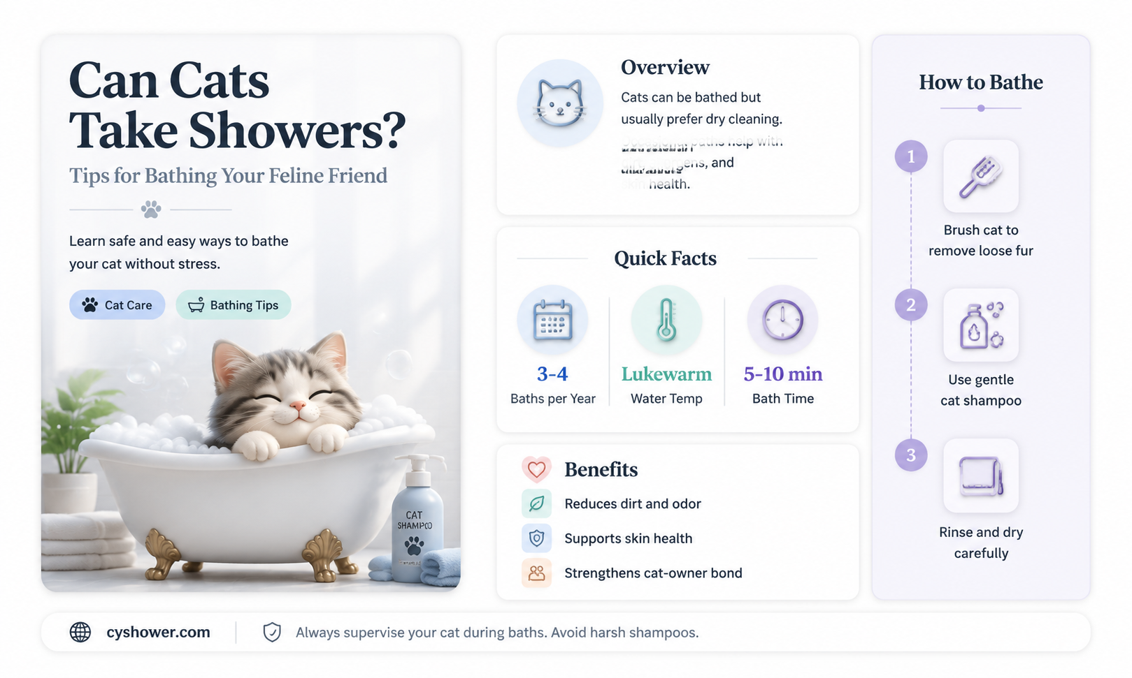 can cat take shower