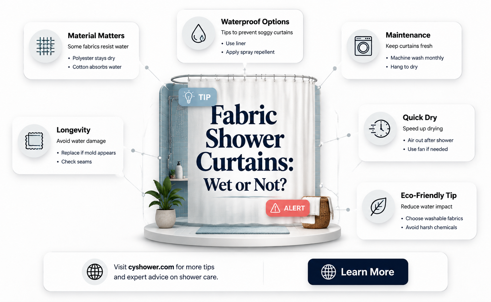 can fabric shower curtains get wet