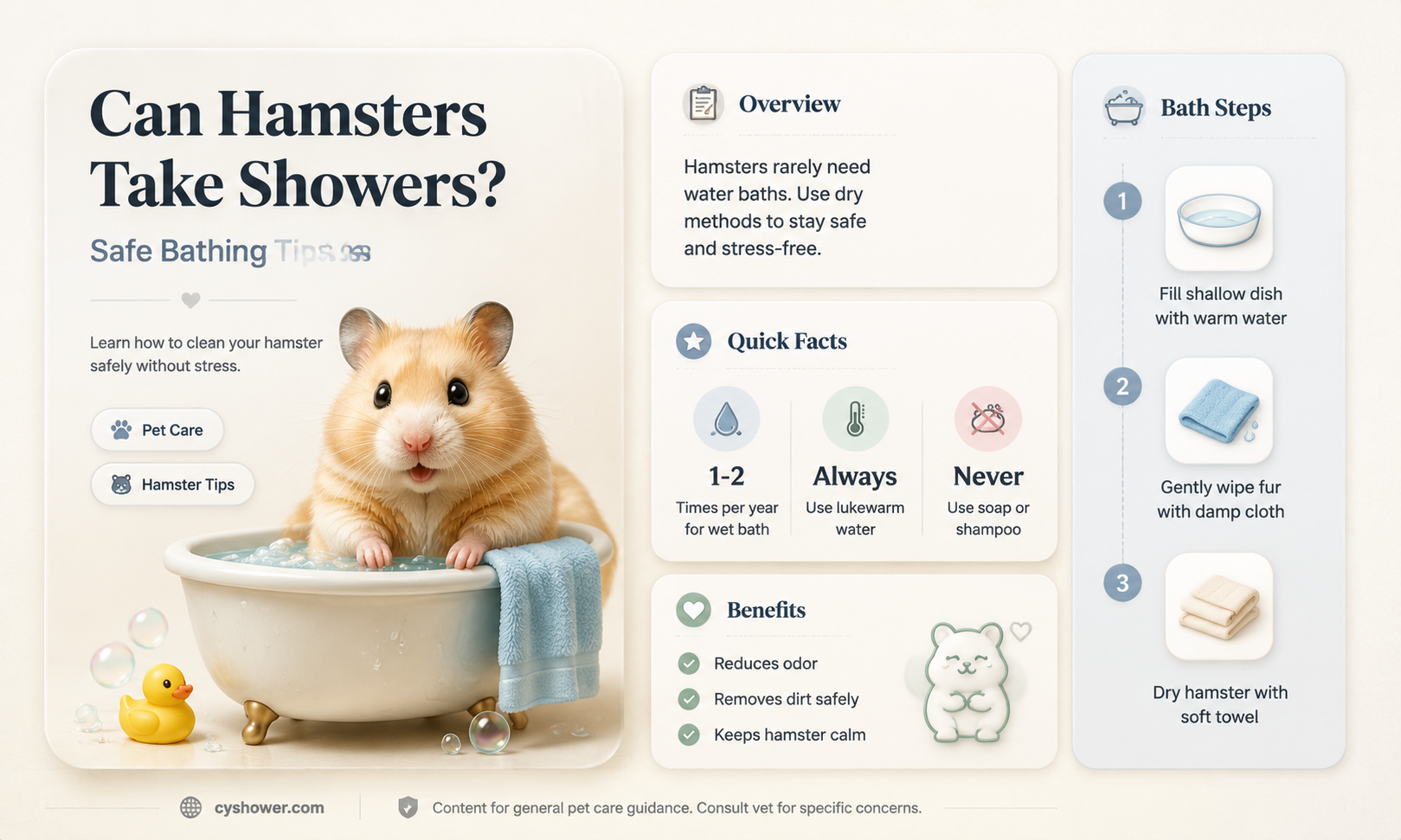 can hamster take a shower