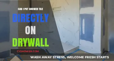 Can You Install Shower Tile Directly on Drywall? Pros, Cons, and Best Practices