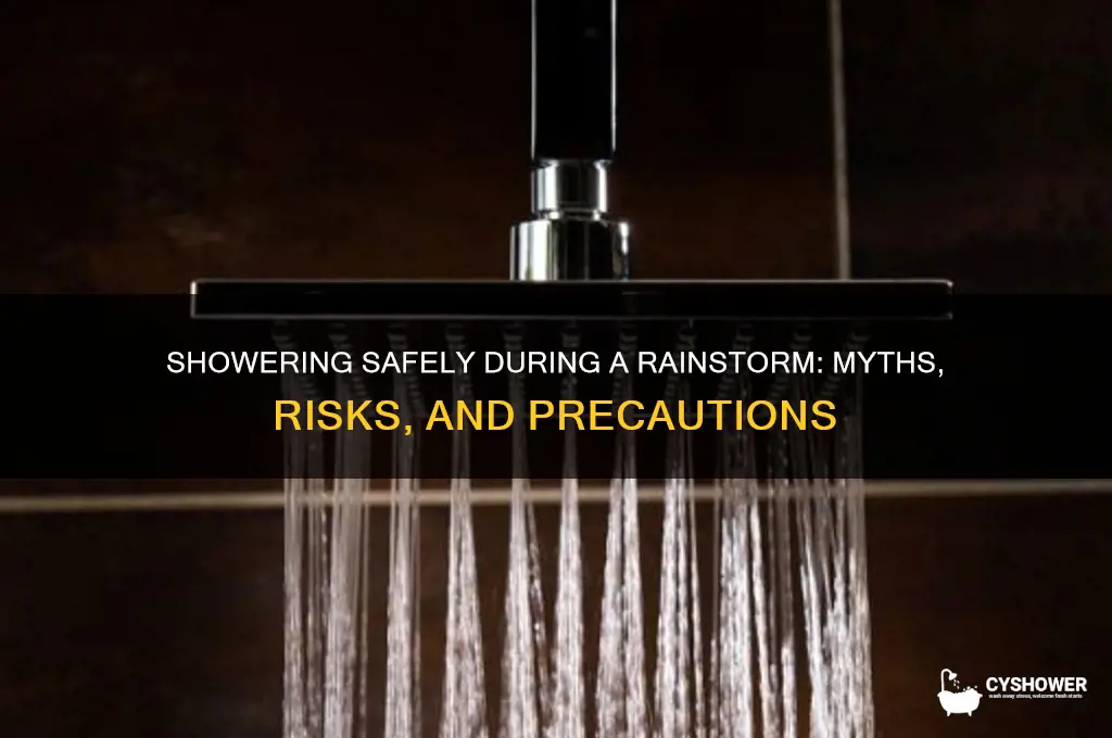 can i shower during a rainstorm