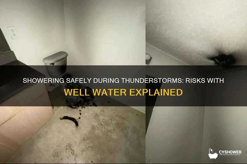 can i shower during a thunderstirm with a well