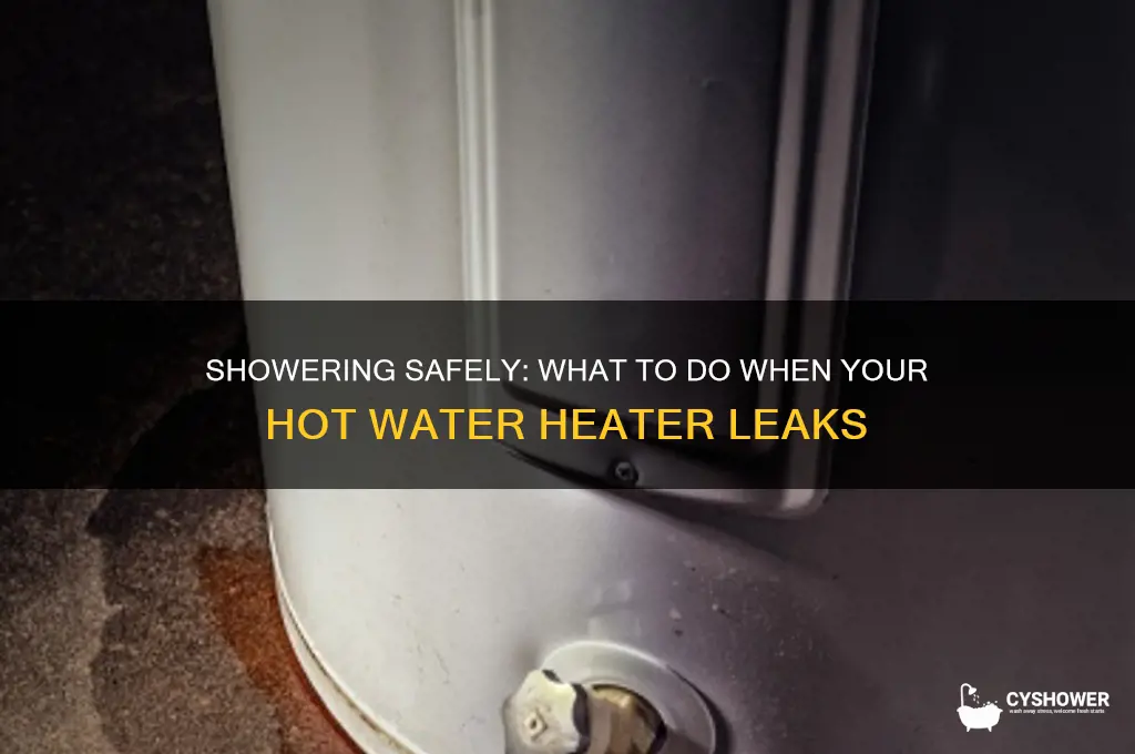 can i shower if my hot water heater is leaking