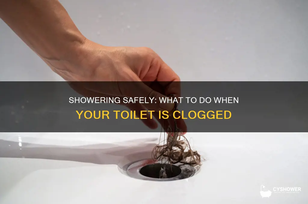 can i shower if my toilet is clogged