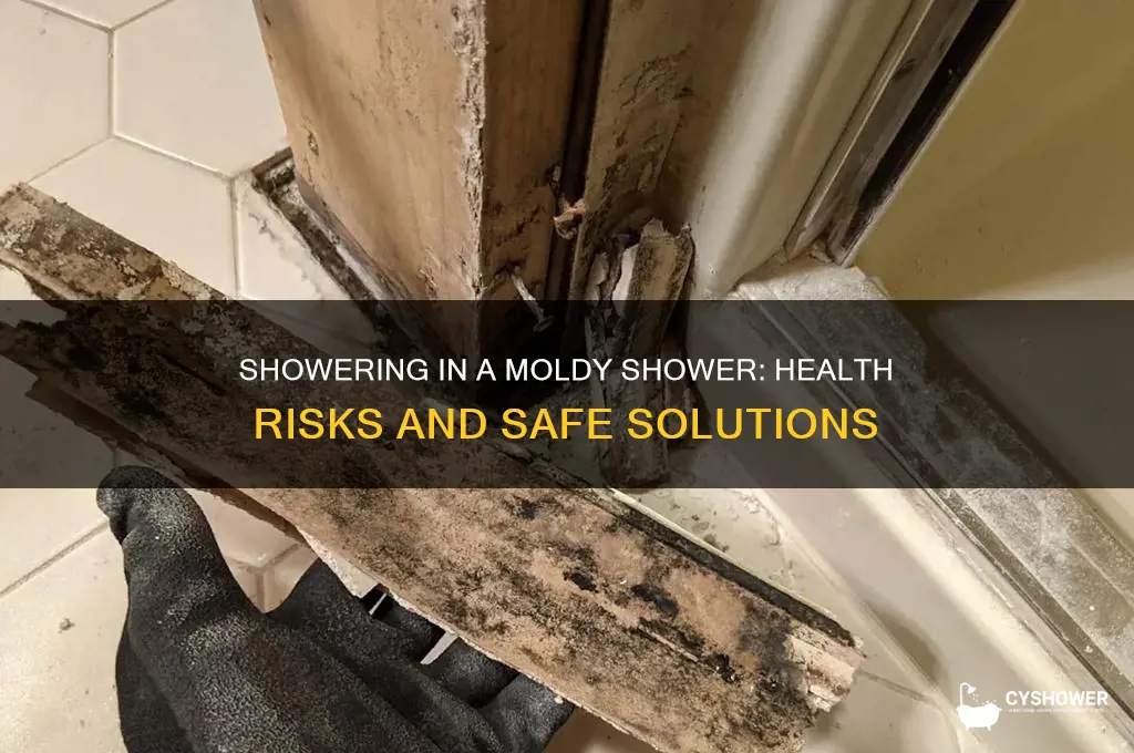 can i shower in a moldy shower