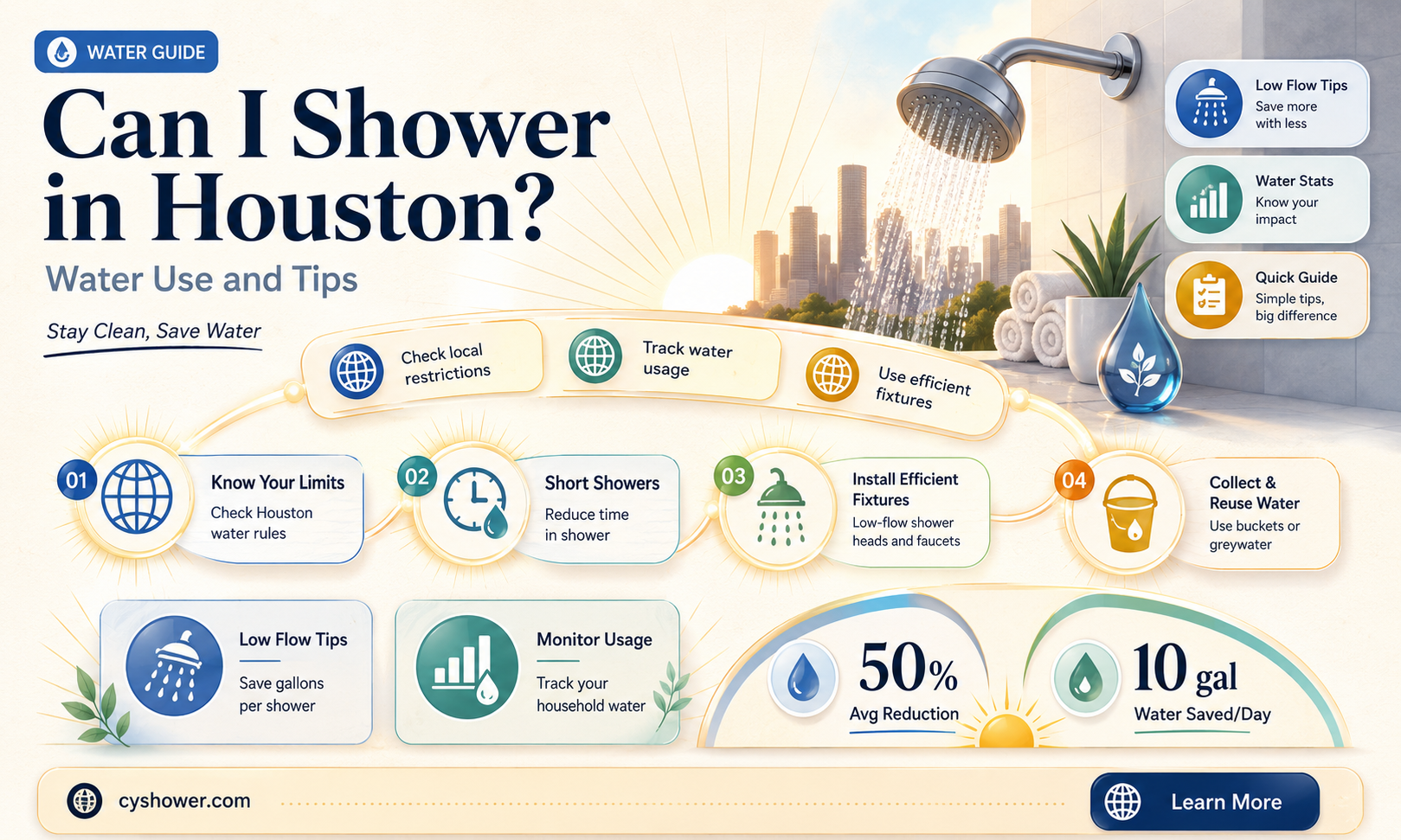 can i shower houston