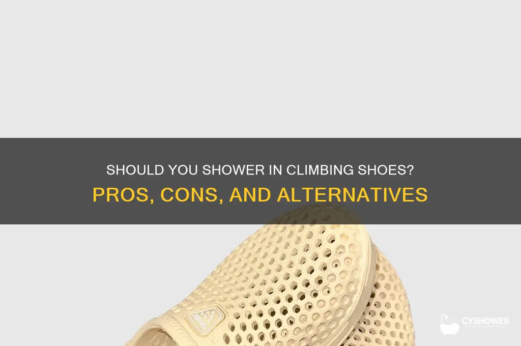 can i shower in my climbing shoes