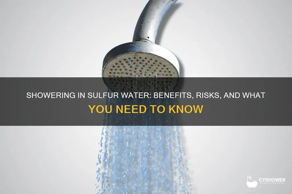 can i shower in sulfur water