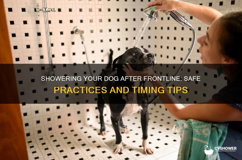 can i shower my dog after frontline