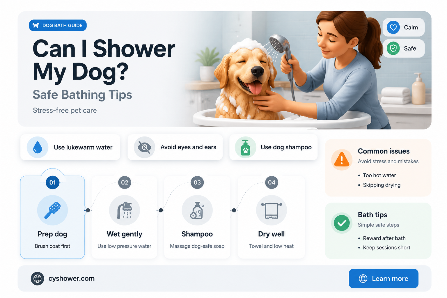 can i shower my dog