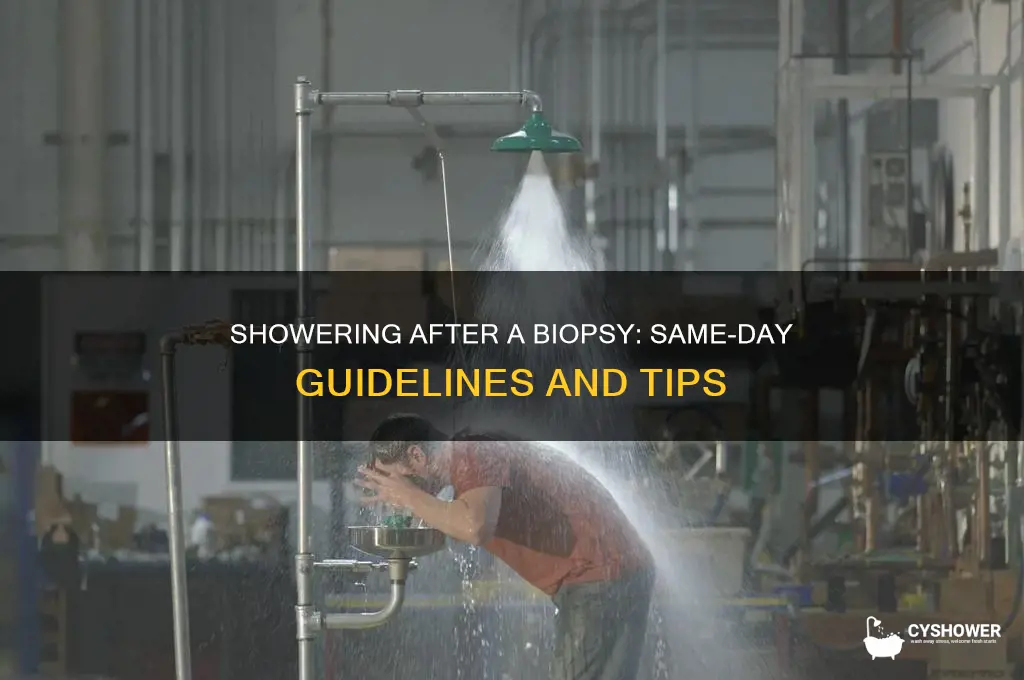can i shower same day as biopsy