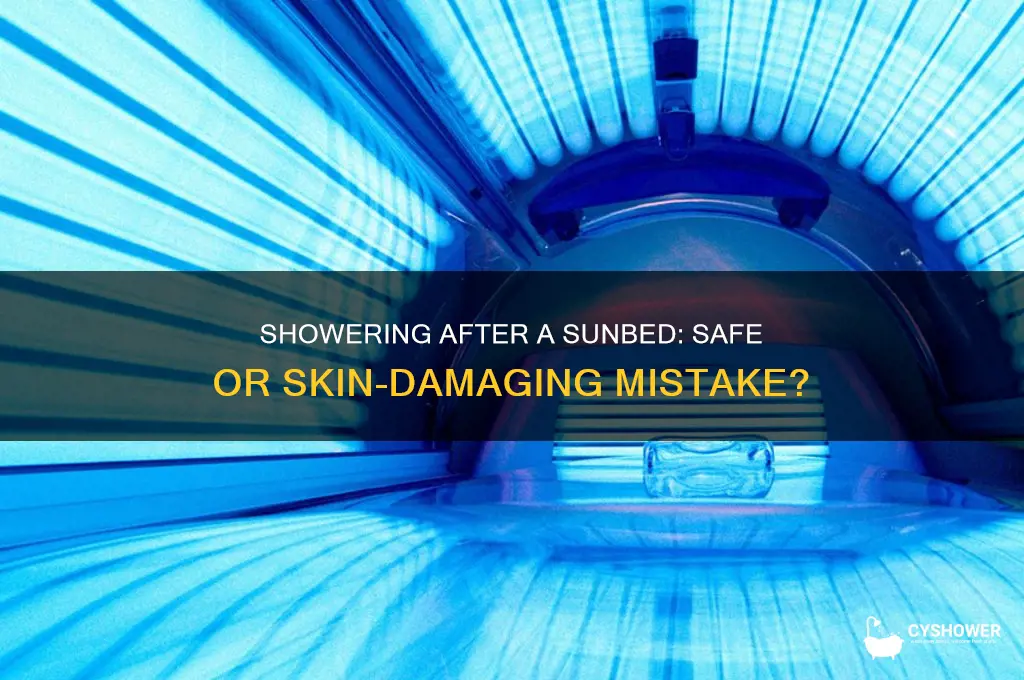 can i shower straight after sunbed