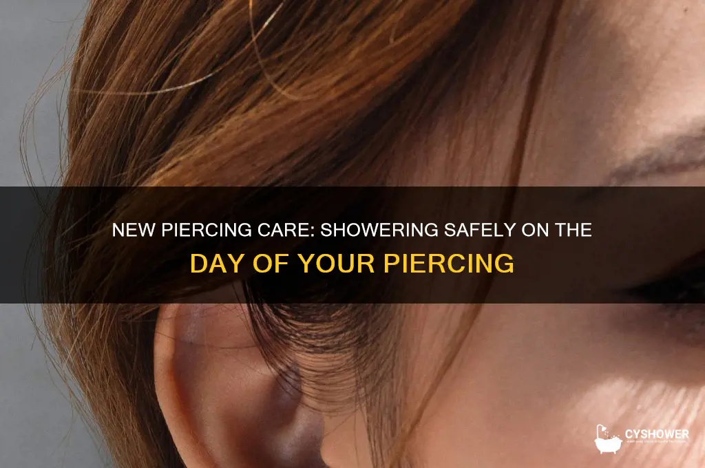 can i shower the day i get a piercing