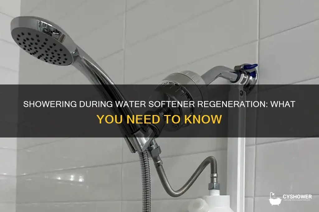 can i shower when my water softener is regenerating