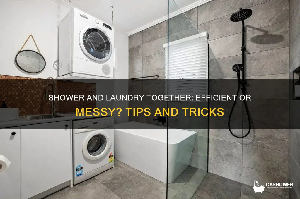 can i shower while washing clothes