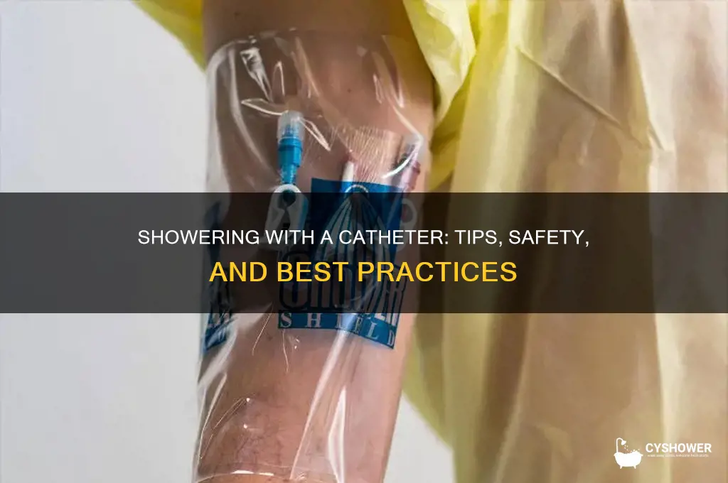 can i shower with a cathetee
