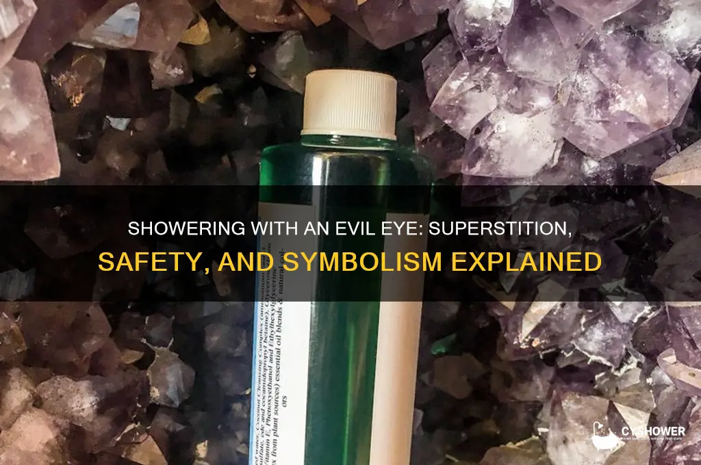 can i shower with a evil eye on