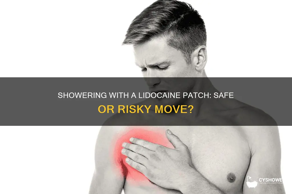 can i shower with a licaderm patch on