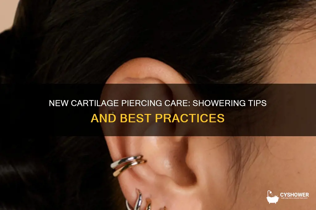 can i shower with a new cartilage piercing