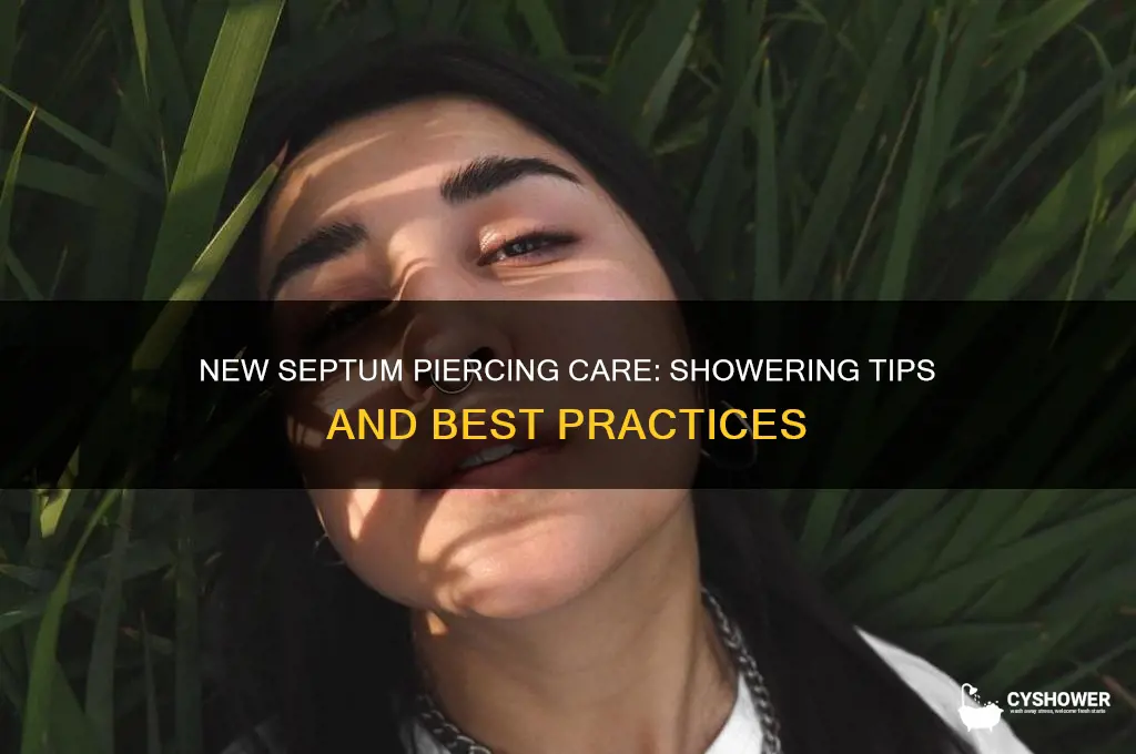 can i shower with a new septum piercing