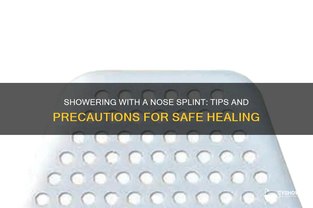 can i shower with a nose splint