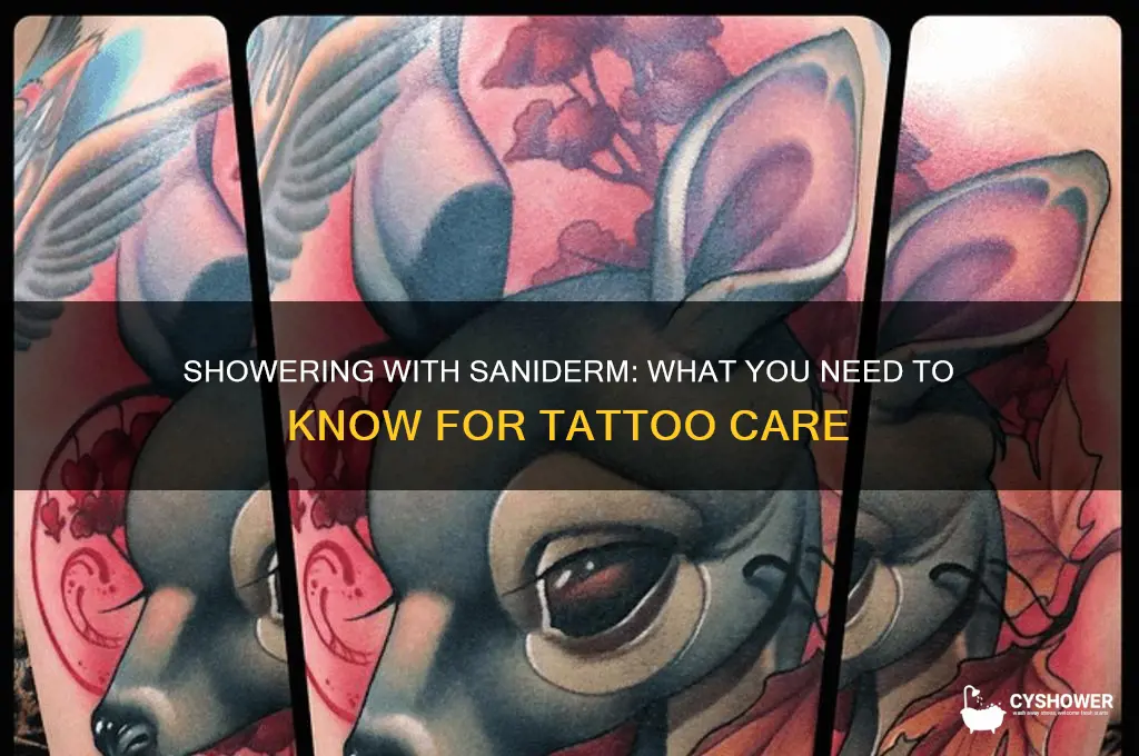 can i shower with a saniderm