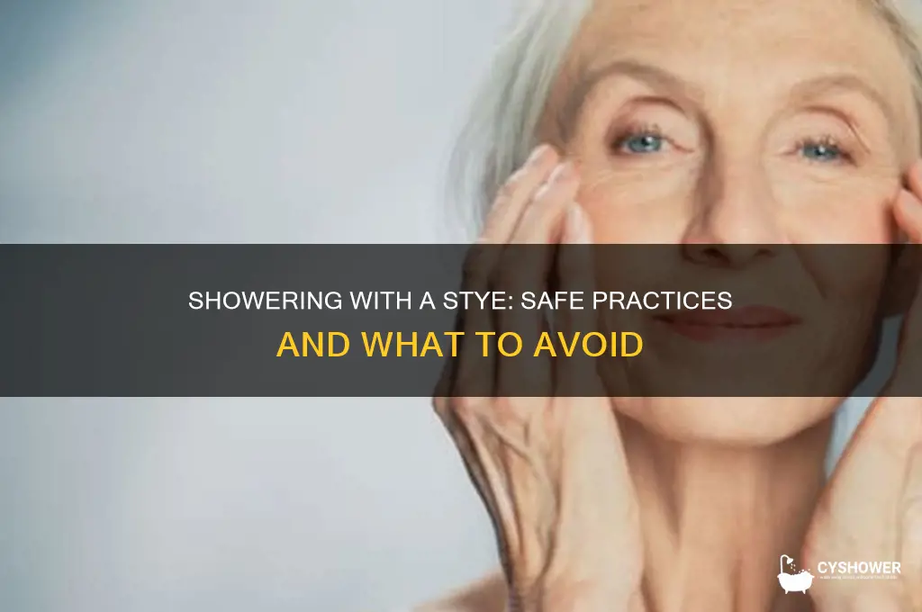can i shower with a stye