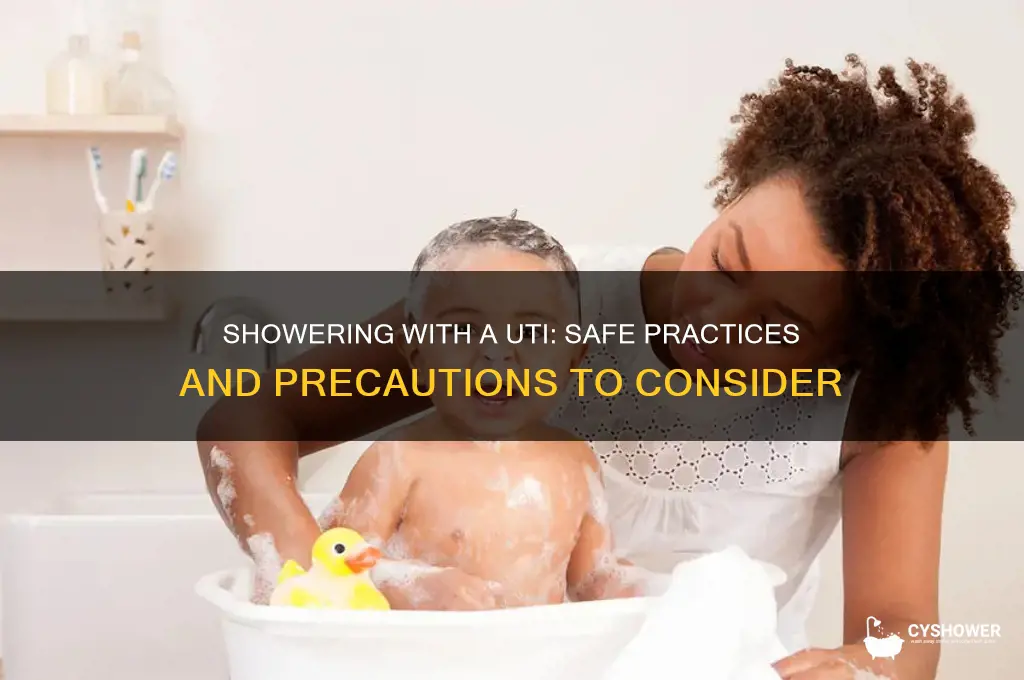 can i shower with a uti