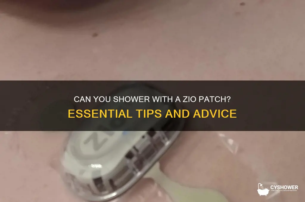 can i shower with a zio patch