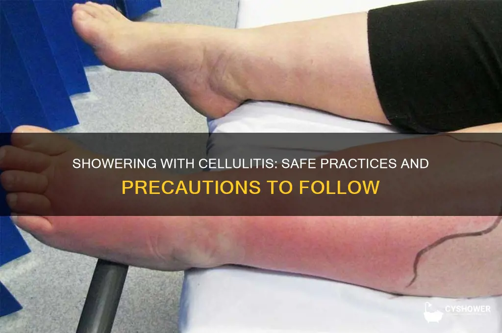 can i shower with cellulitis