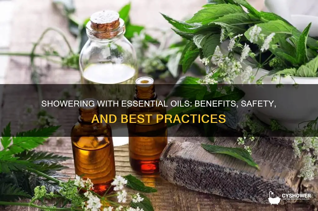 can i shower with essential oils