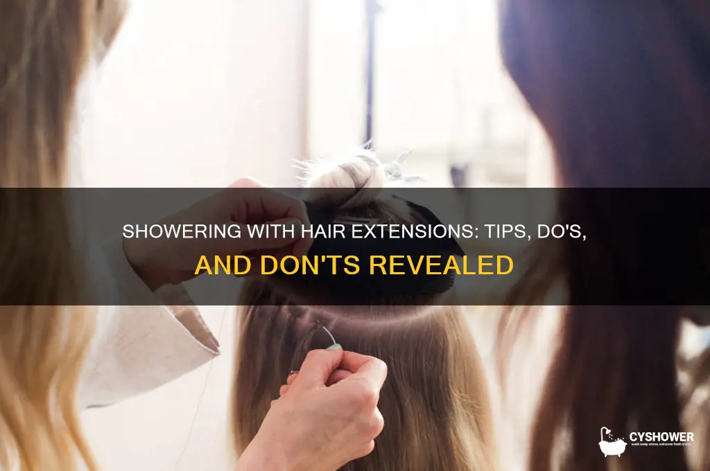 can i shower with extensions