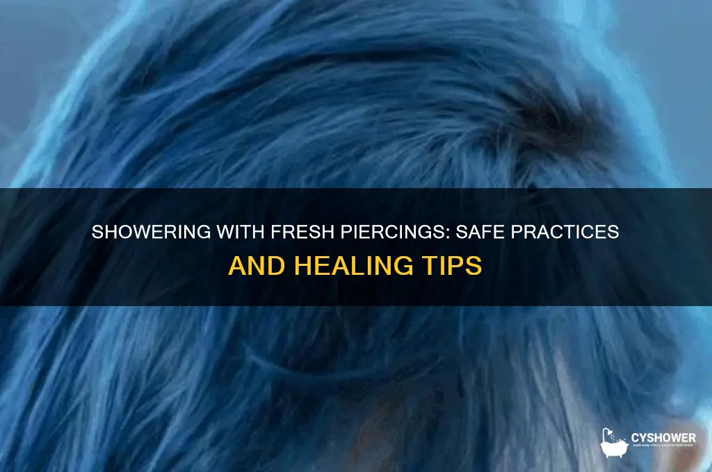 can i shower with fresh piercings