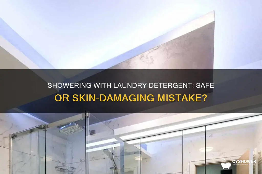 can i shower with laundry detergent