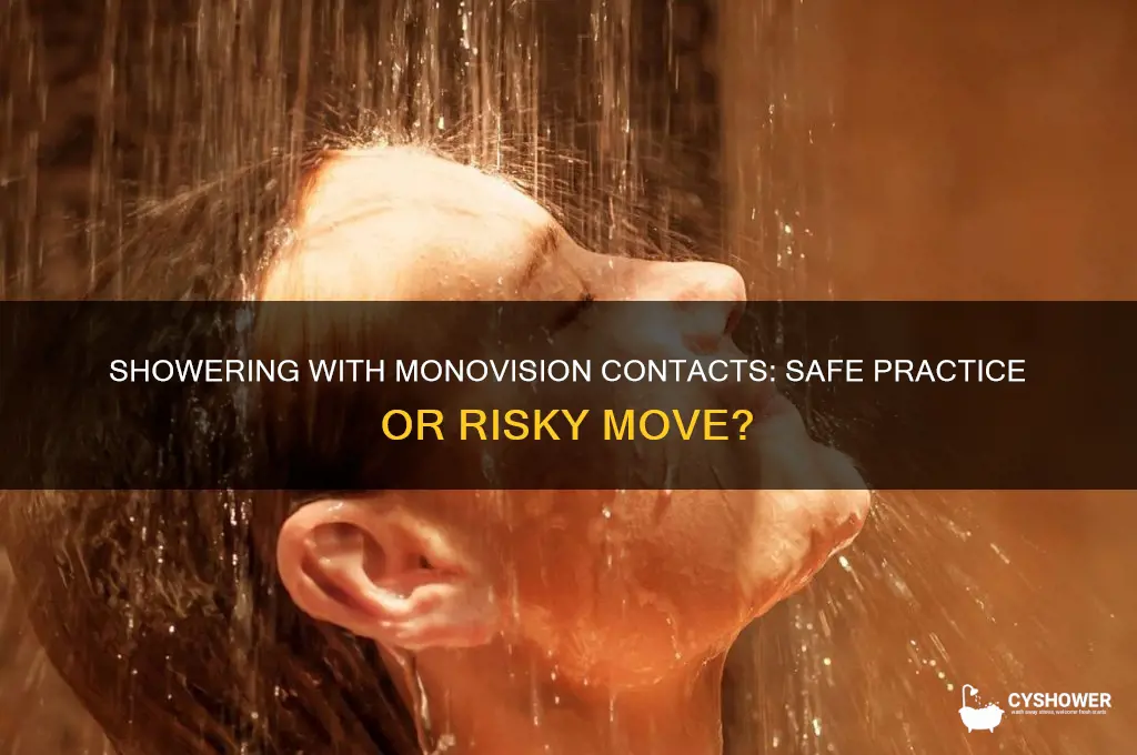 can i shower with my monovision contact in