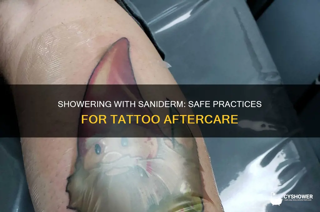 can i shower with my saniderm