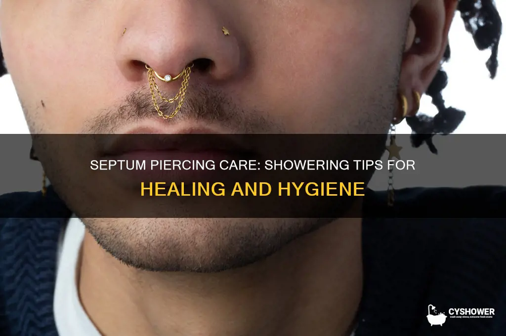 can i shower with my septum piercing