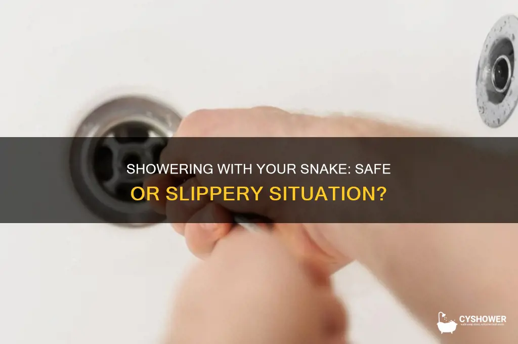 can i shower with my snake