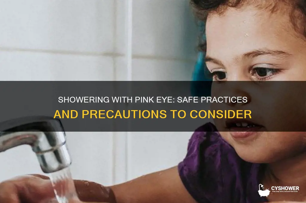 can i shower with pink eye