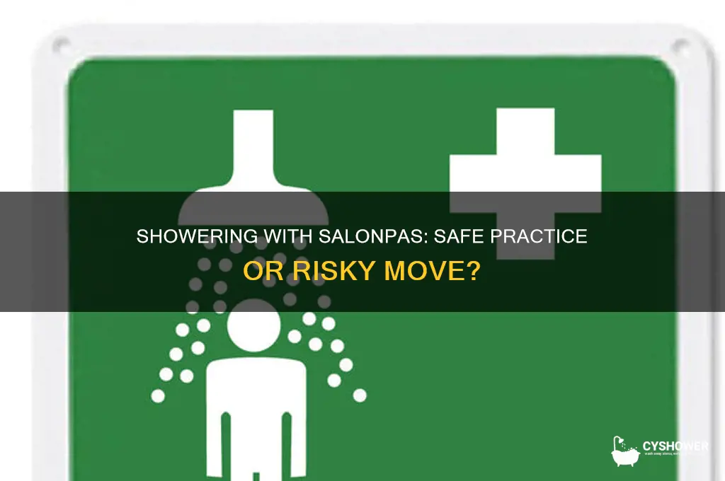 can i shower with salonpas