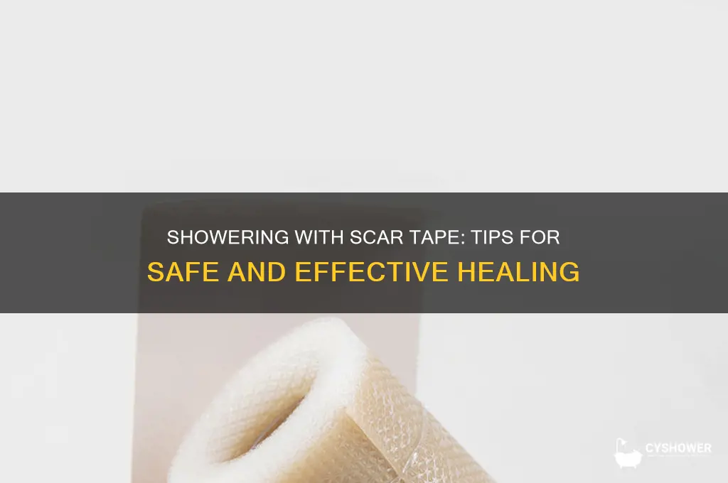 can i shower with scar tape on