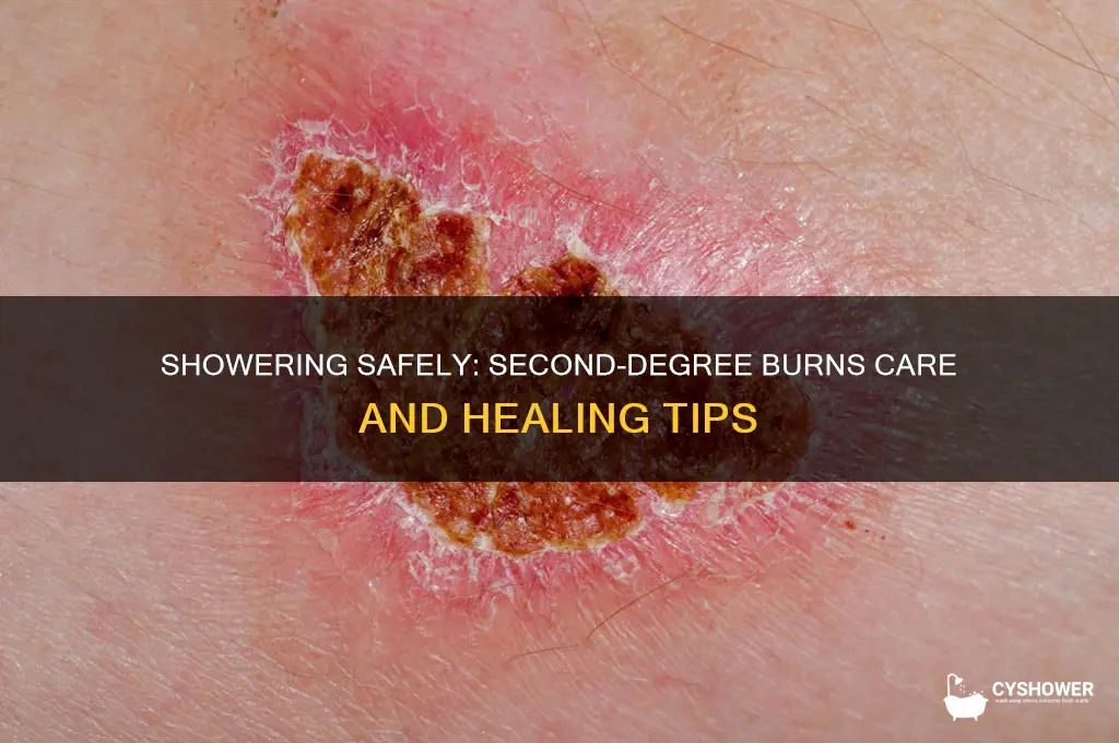 can i shower with second degree burns